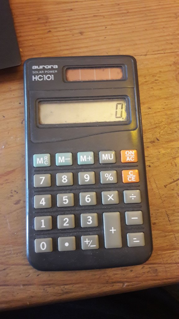 An image of Hilary's chosen object - an old Aurora calculator